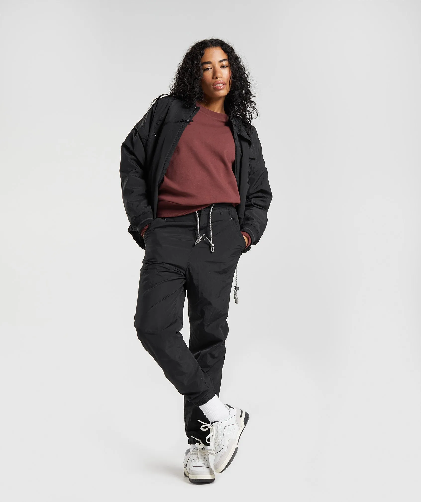 Gymshark Retake Sweat Crew - Cherry Brown