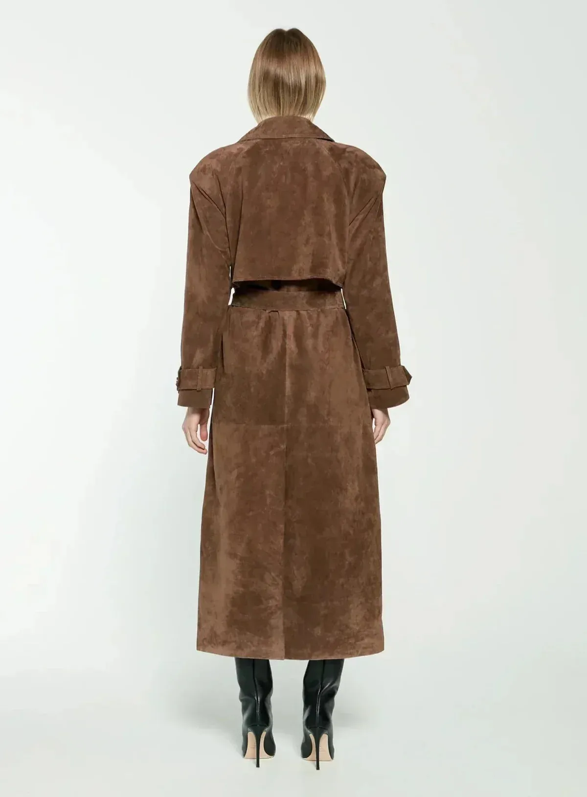 Harlow - Suede Trench Coat