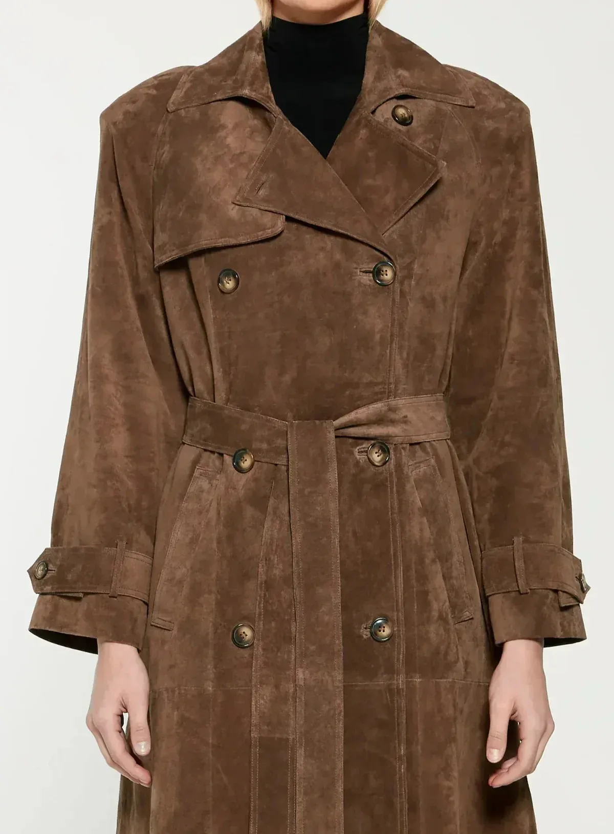Harlow - Suede Trench Coat