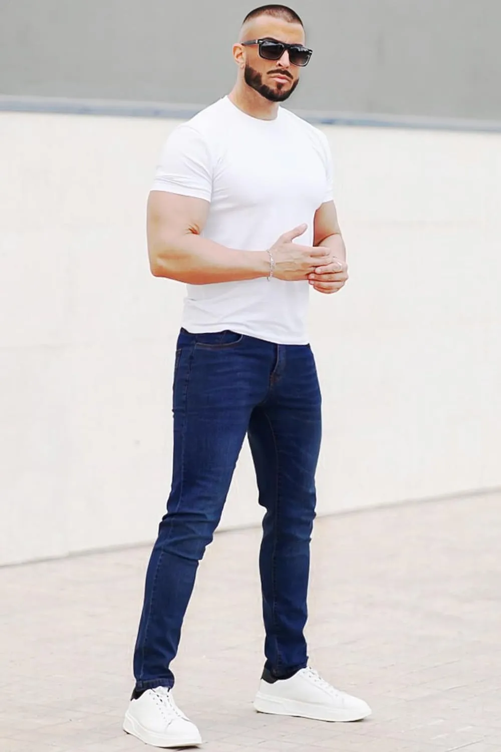 Heyfanee Mens Slim Fit Jeans Skinny Stretchy Denim Pants for Men