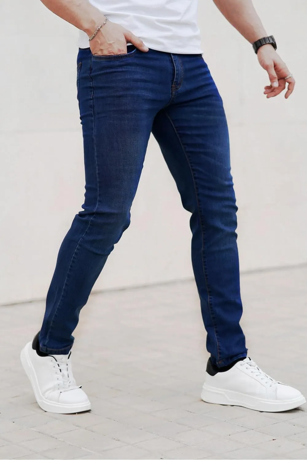 Heyfanee Mens Slim Fit Jeans Skinny Stretchy Denim Pants for Men