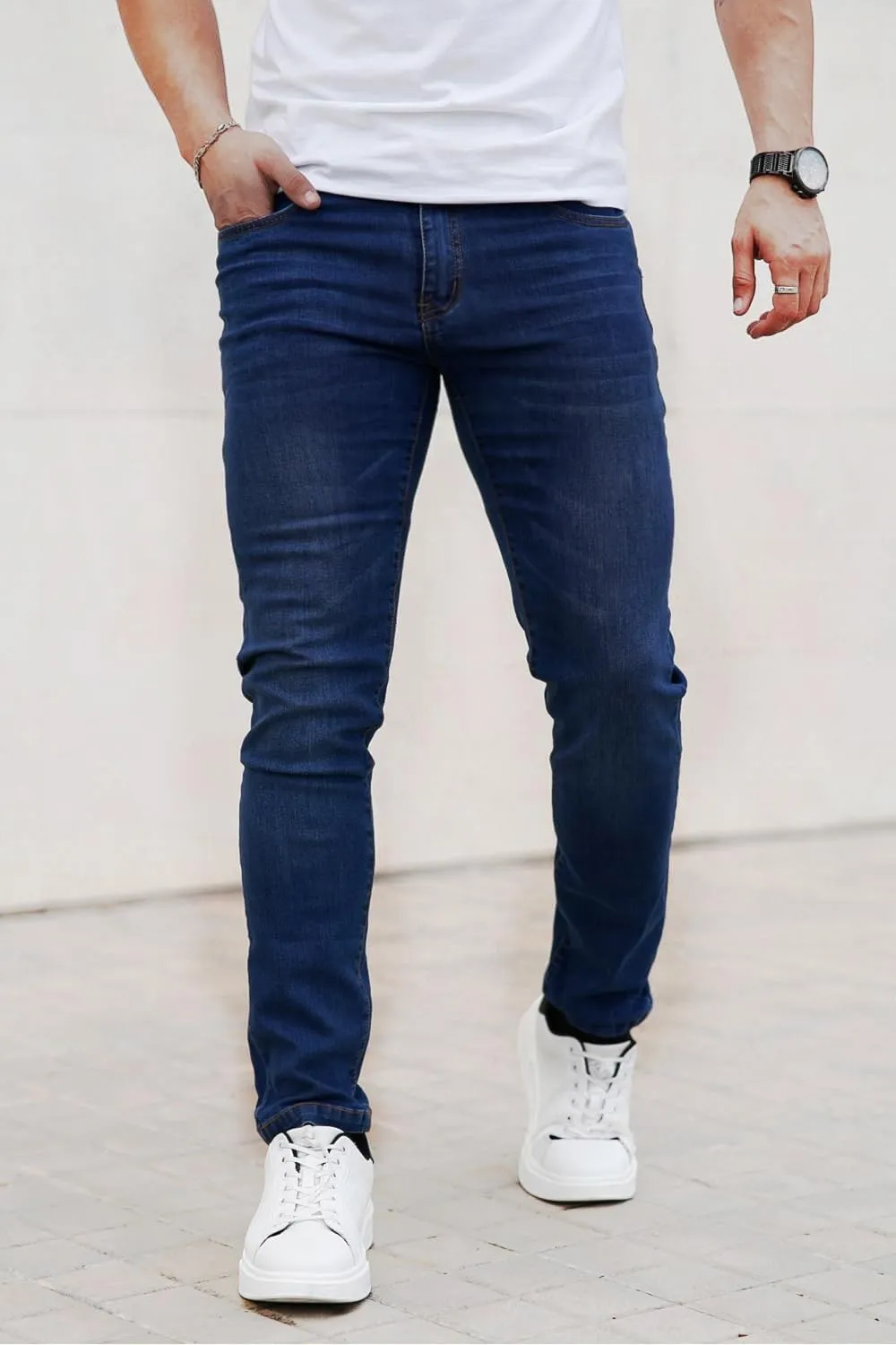 Heyfanee Mens Slim Fit Jeans Skinny Stretchy Denim Pants for Men
