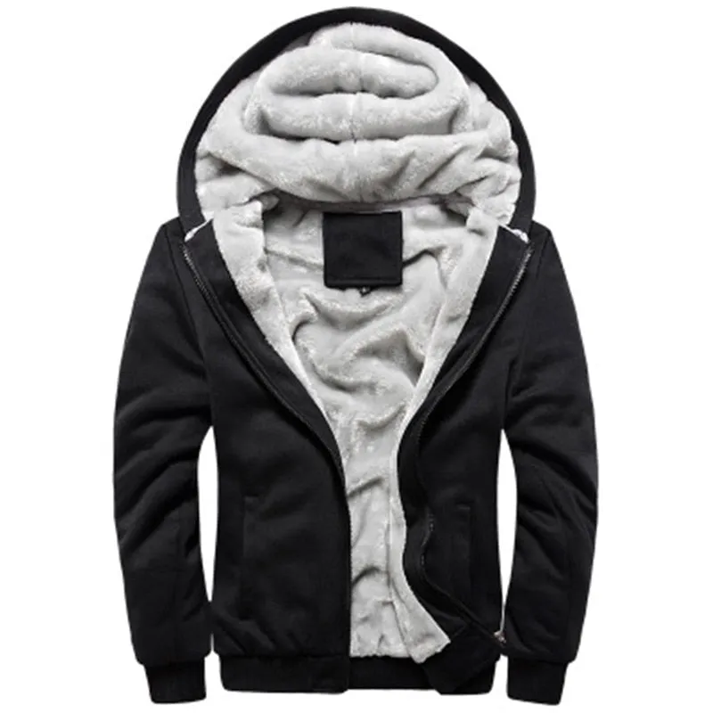 Hoodies Men Winter Jacket Fashion Thick Hooded Sweatshirt Male Warm Liner Sportswear Tracksuits Mens Coat