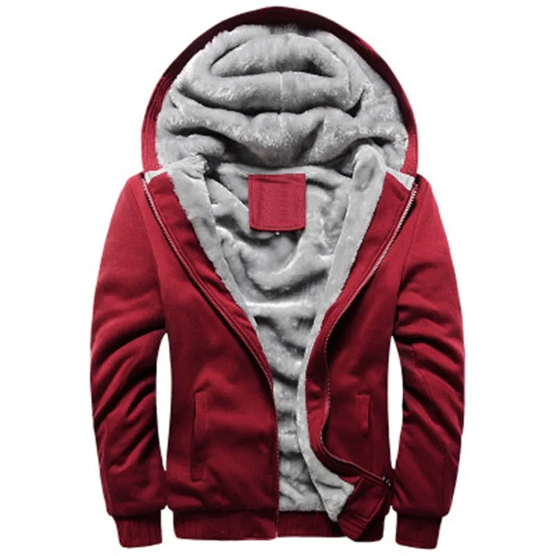 Hoodies Men Winter Jacket Fashion Thick Hooded Sweatshirt Male Warm Liner Sportswear Tracksuits Mens Coat