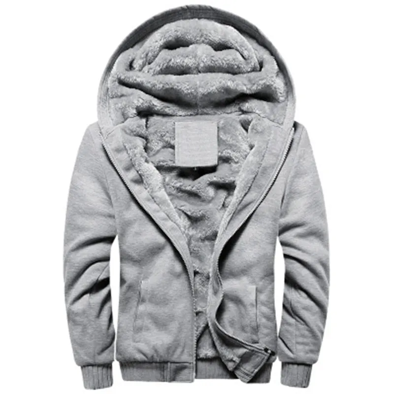 Hoodies Men Winter Jacket Fashion Thick Hooded Sweatshirt Male Warm Liner Sportswear Tracksuits Mens Coat