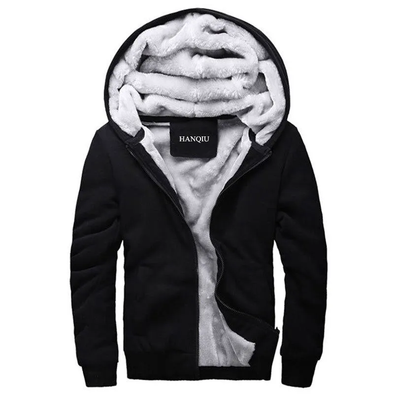 Hoodies Men Winter Jacket Fashion Thick Hooded Sweatshirt Male Warm Liner Sportswear Tracksuits Mens Coat
