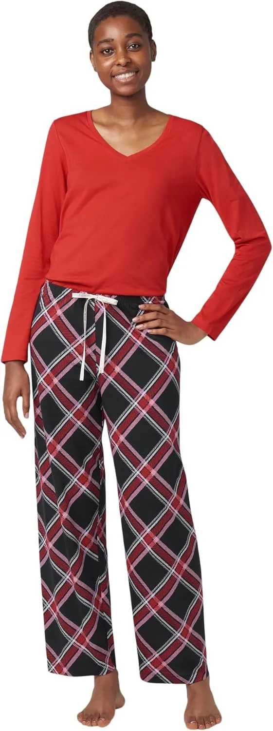 HUE womens Sleep and Lounge Pajama Separates, Christmas and Holiday Collection