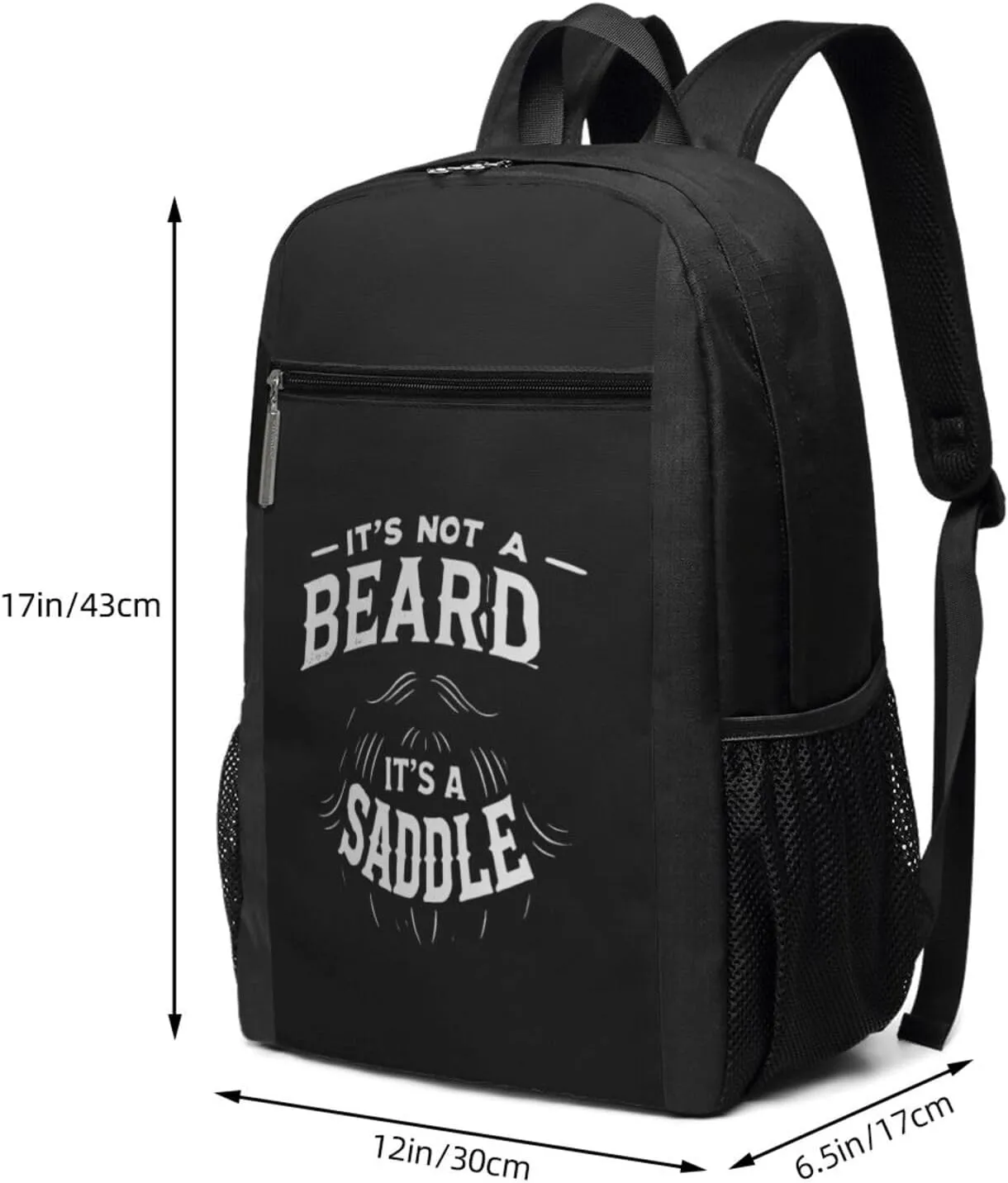 It'S Not A Beard It'S A Saddle Backpack 17 Inch For Travel Laptops Backpack