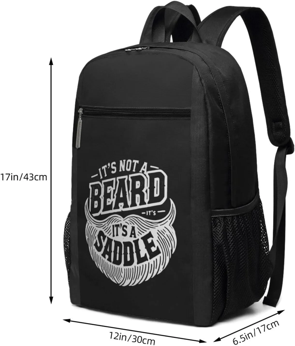 It'S Not A Beard It'S A Saddle Backpack 17 Inch For Travel Laptops Backpack