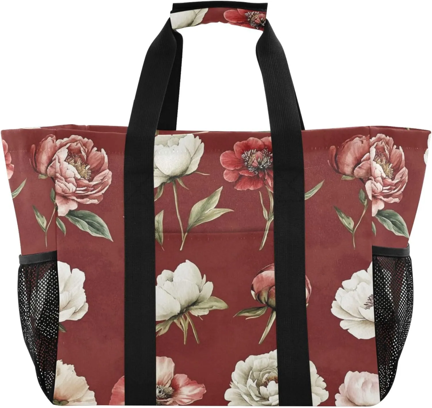 KLL Beach Bag Tote Canvas Foldable Waterproof Grocery Bags Reusable