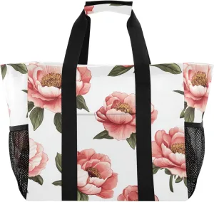KLL Beach Bag Tote Canvas Foldable Waterproof Grocery Bags Reusable