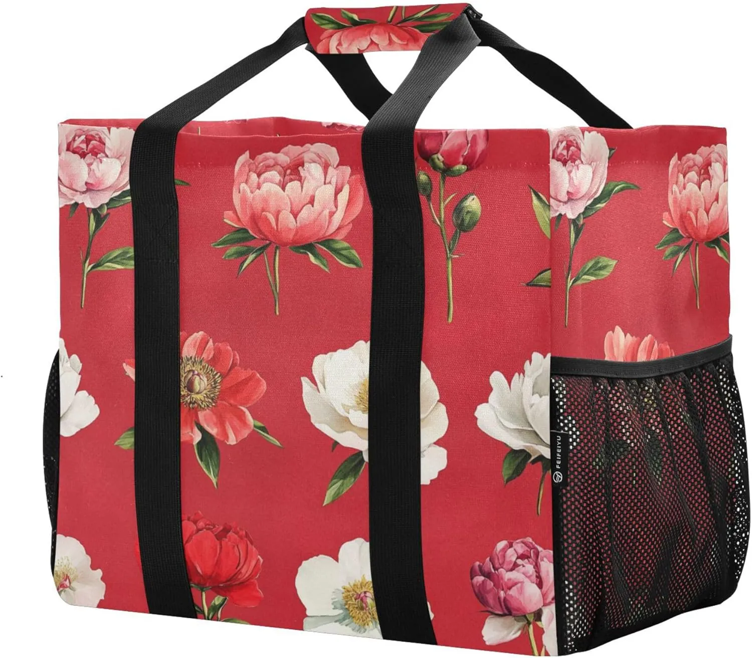 KLL Beach Bag Tote Canvas Foldable Waterproof Grocery Bags Reusable