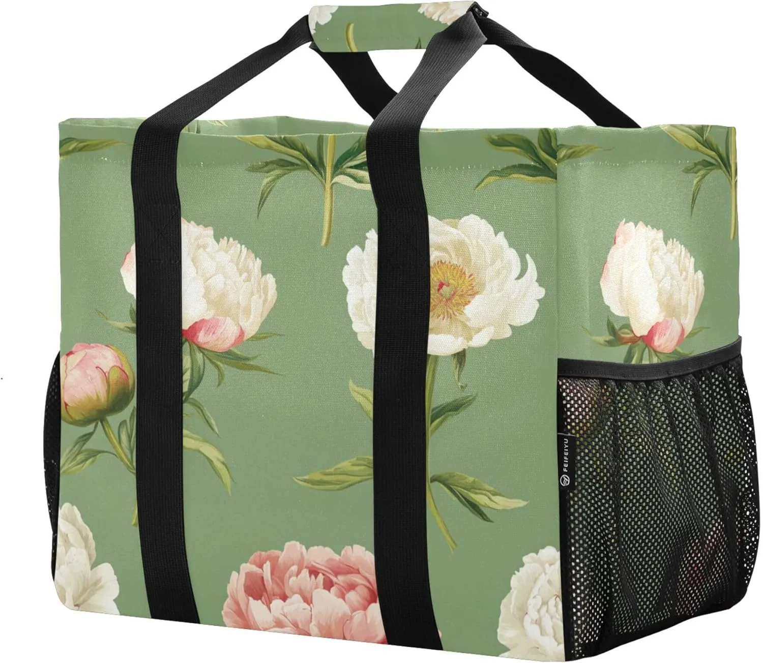 KLL Beach Bag Tote Canvas Foldable Waterproof Grocery Bags Reusable