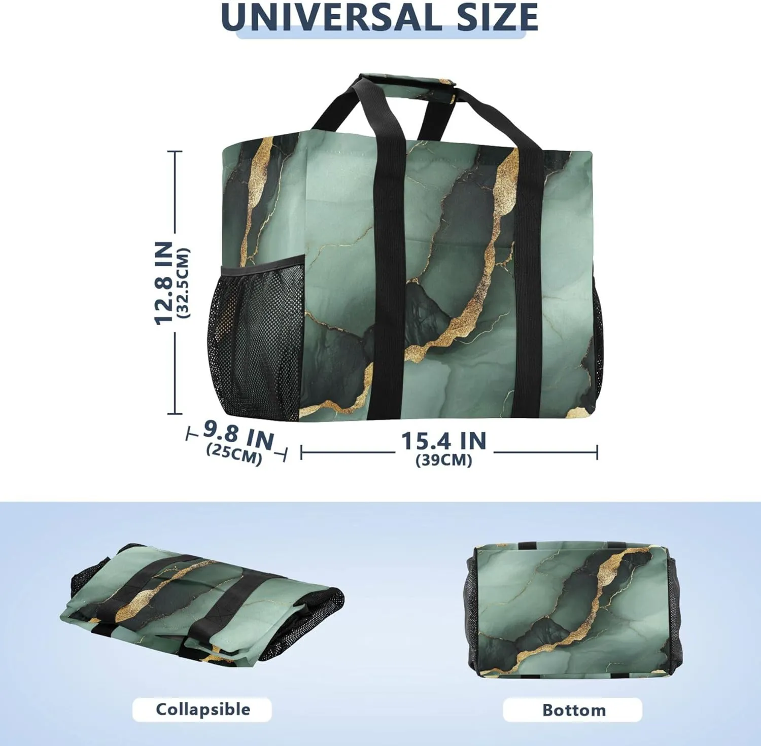 KLL Large Utility Tote Bag For Women with Handles Foldable With Compartments Reuseable Shopping Bags