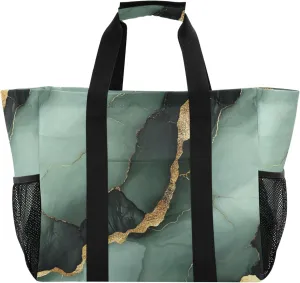 KLL Large Utility Tote Bag For Women with Handles Foldable With Compartments Reuseable Shopping Bags