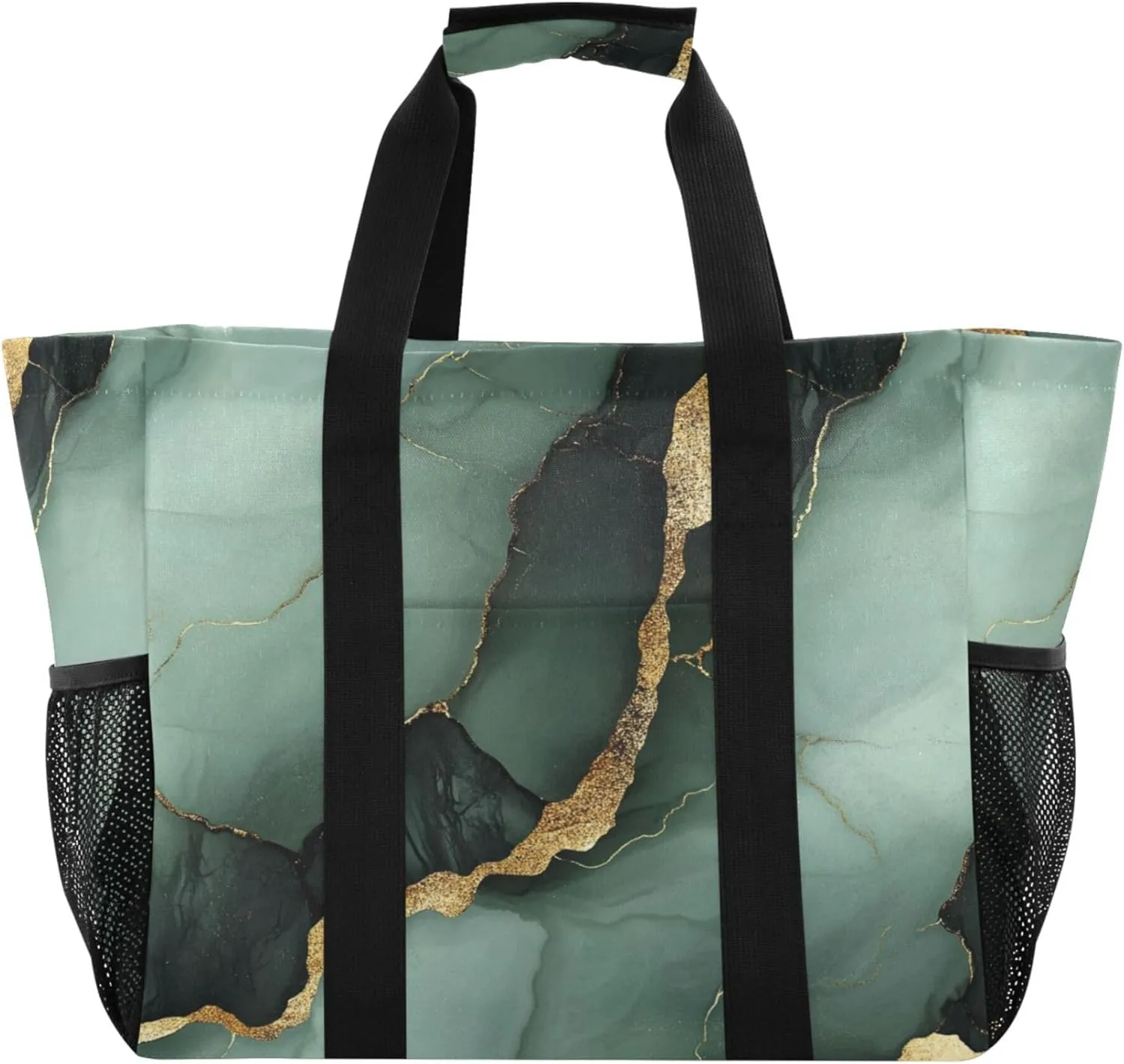 KLL Large Utility Tote Bag For Women with Handles Foldable With Compartments Reuseable Shopping Bags