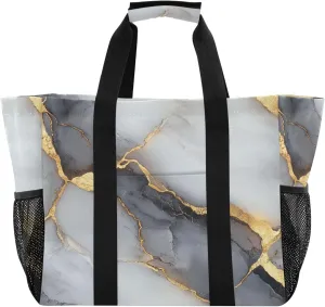 KLL Tote Bag For Beach with Handles Collapsable Waterproof Car Tote