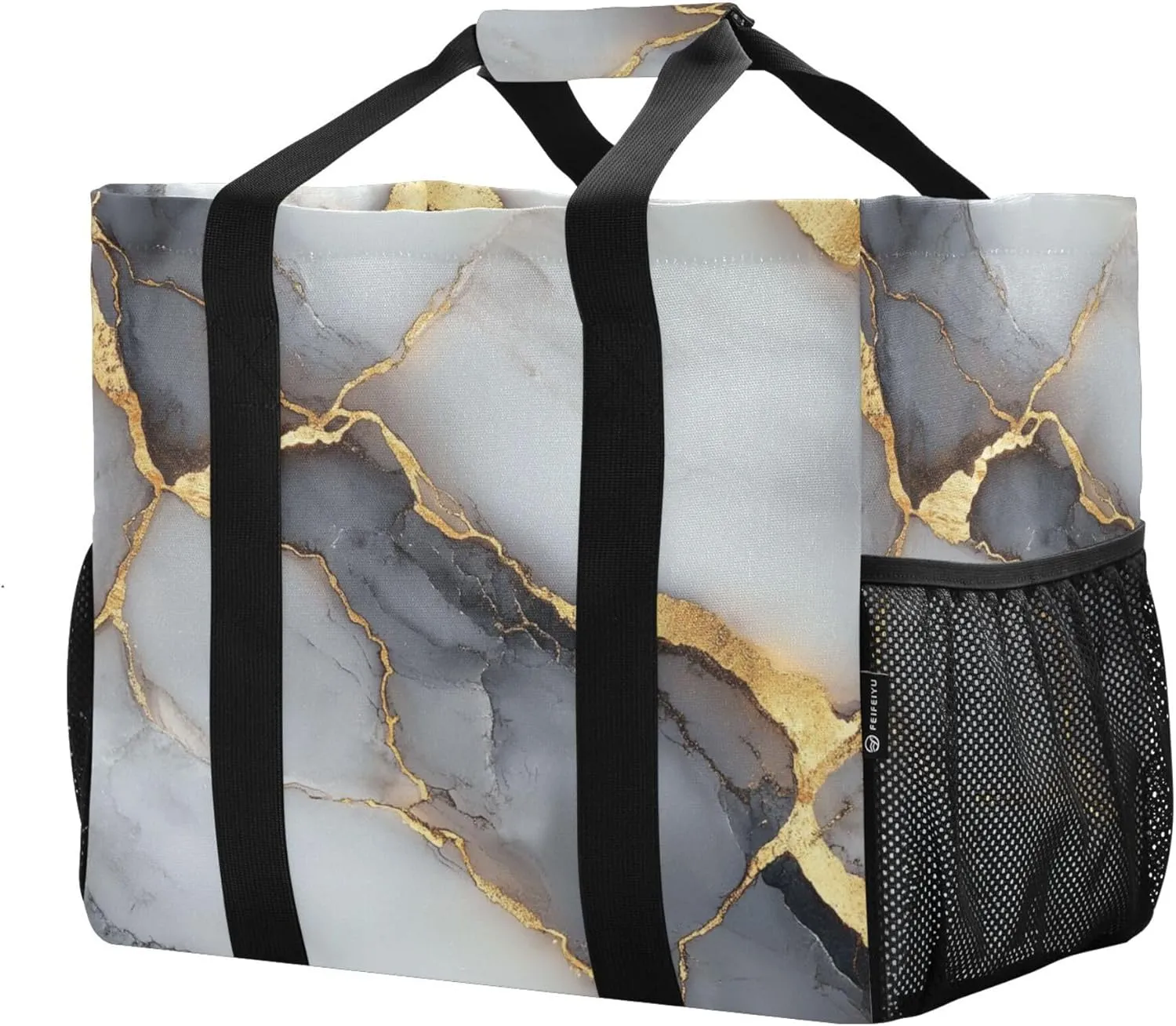 KLL Tote Bag For Beach with Handles Collapsable Waterproof Car Tote