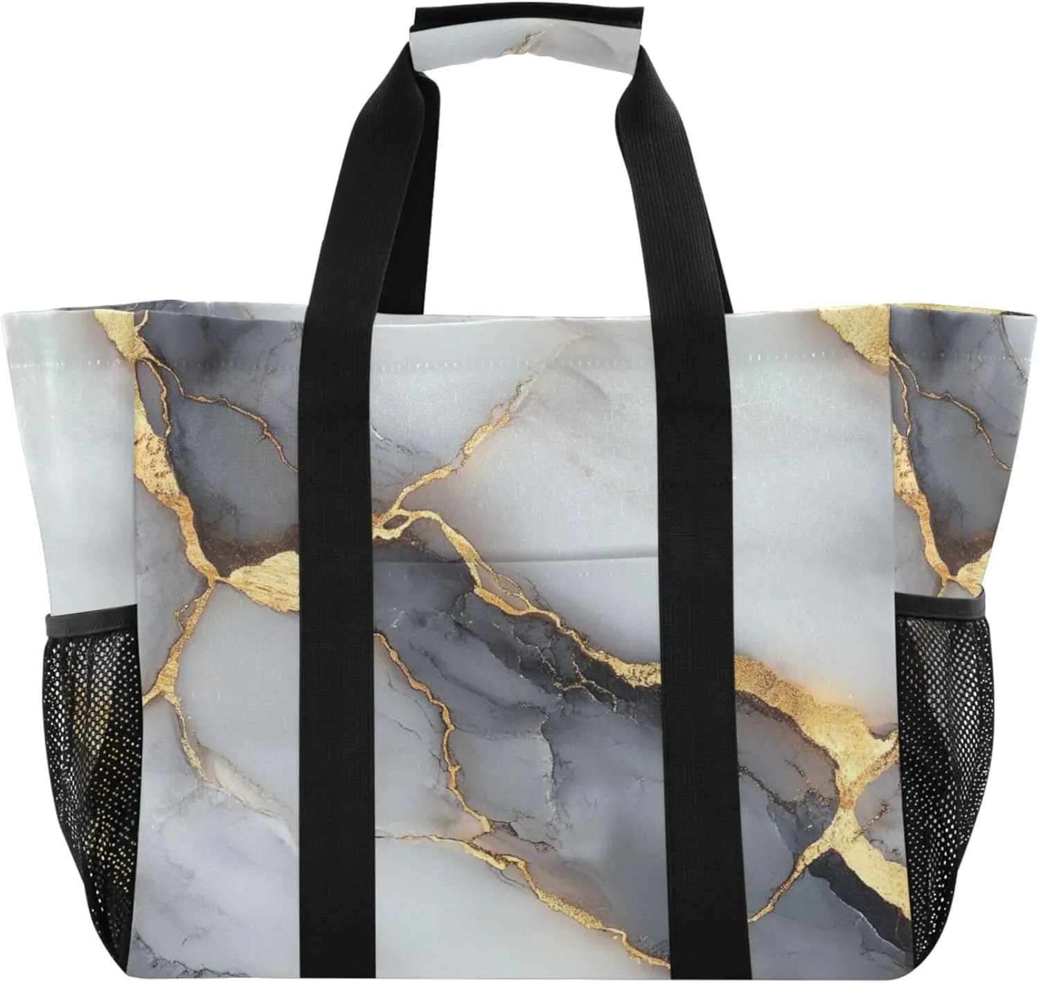 KLL Tote Bag For Beach with Handles Collapsable Waterproof Car Tote