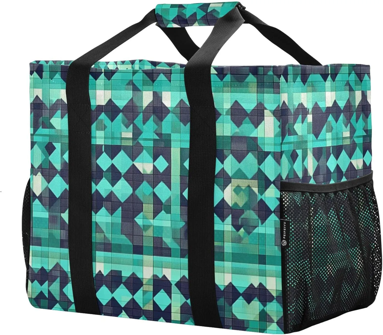 KLL Tote Bag For Beach with Handles Foldable Waterproof Carrier Bags