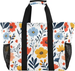 KLL Utility Bag Canvas Collapsable With Compartments Car Tote Bag