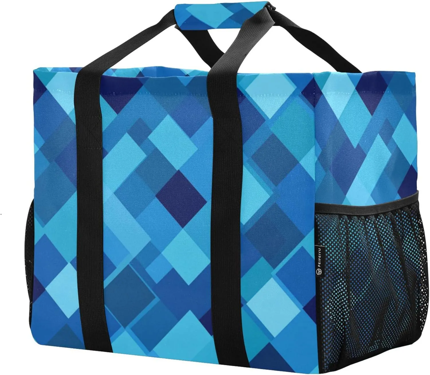KLL Utility Bag For Trunk with Handles Collapsable Sandproof Grocery Shopping Tote
