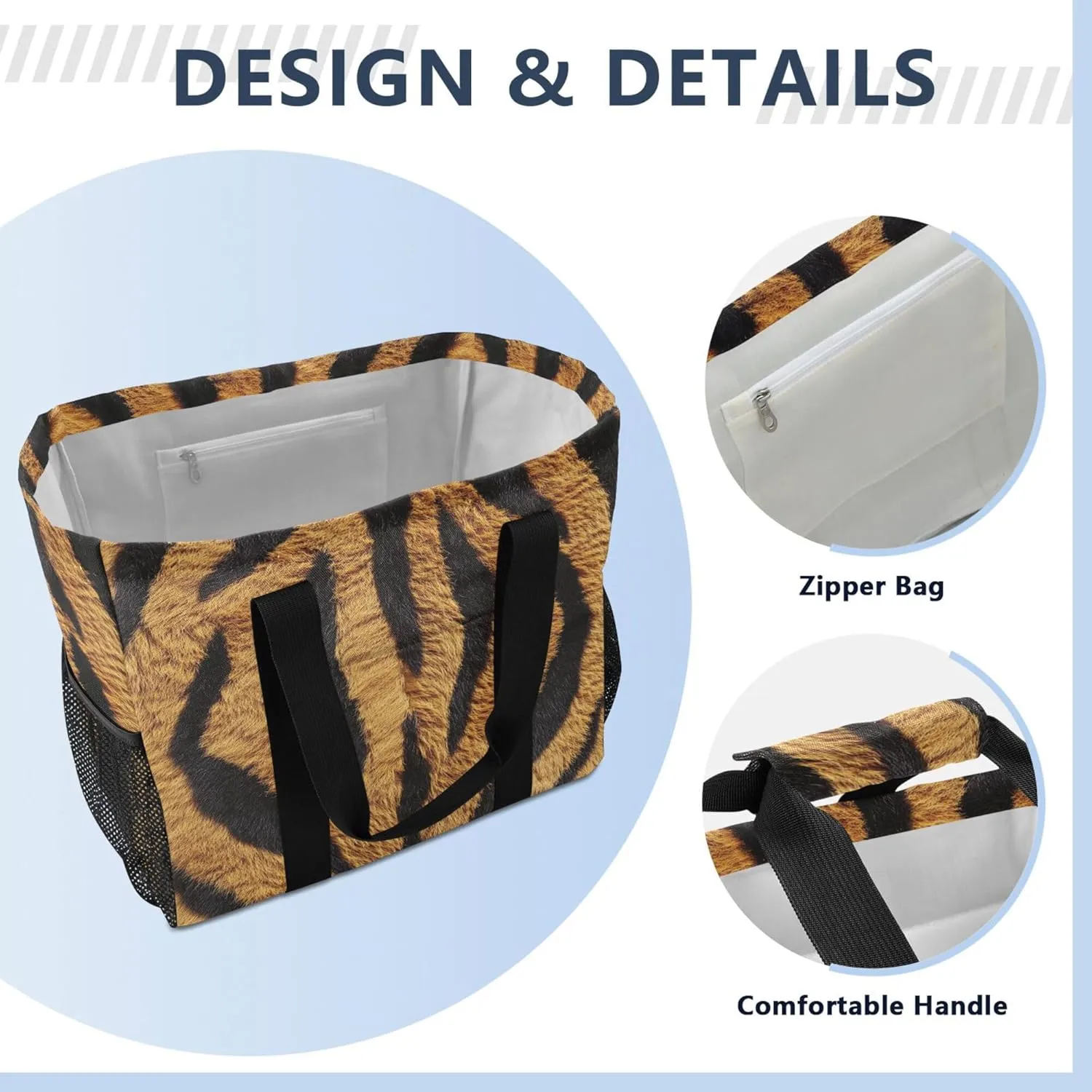 KLL Utility Bag For Trunk with Handles Collapsable Waterproof Reusable Shopping Bags