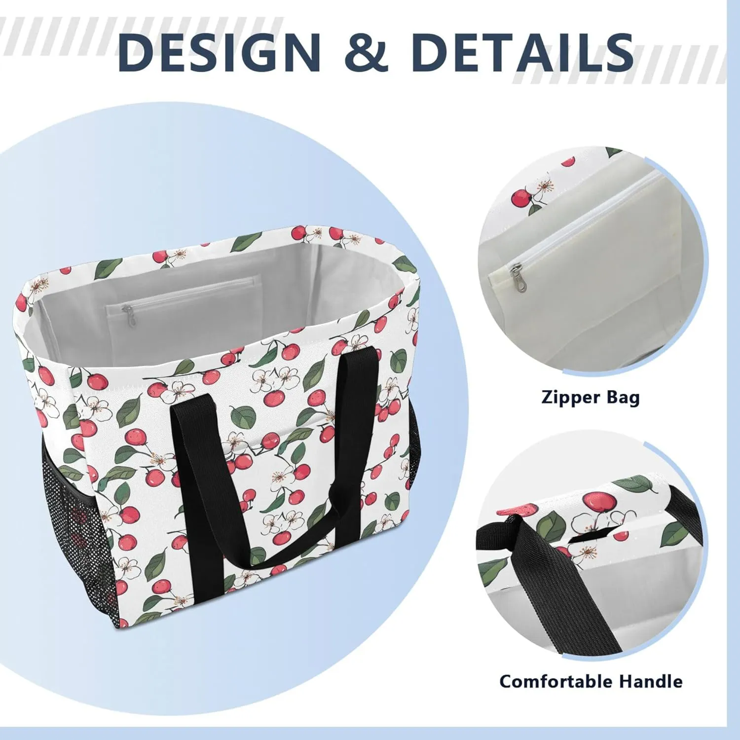 KLL Utility Bag For Trunk with Handles Foldable With Compartments Tote Bag For Car