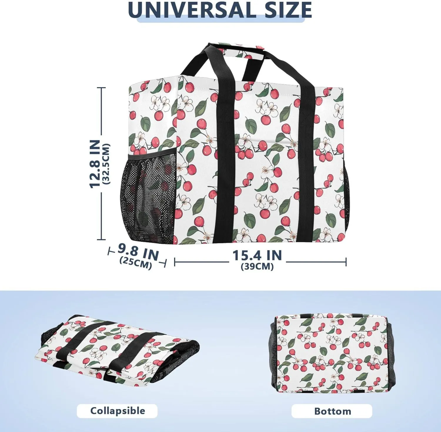 KLL Utility Bag For Trunk with Handles Foldable With Compartments Tote Bag For Car