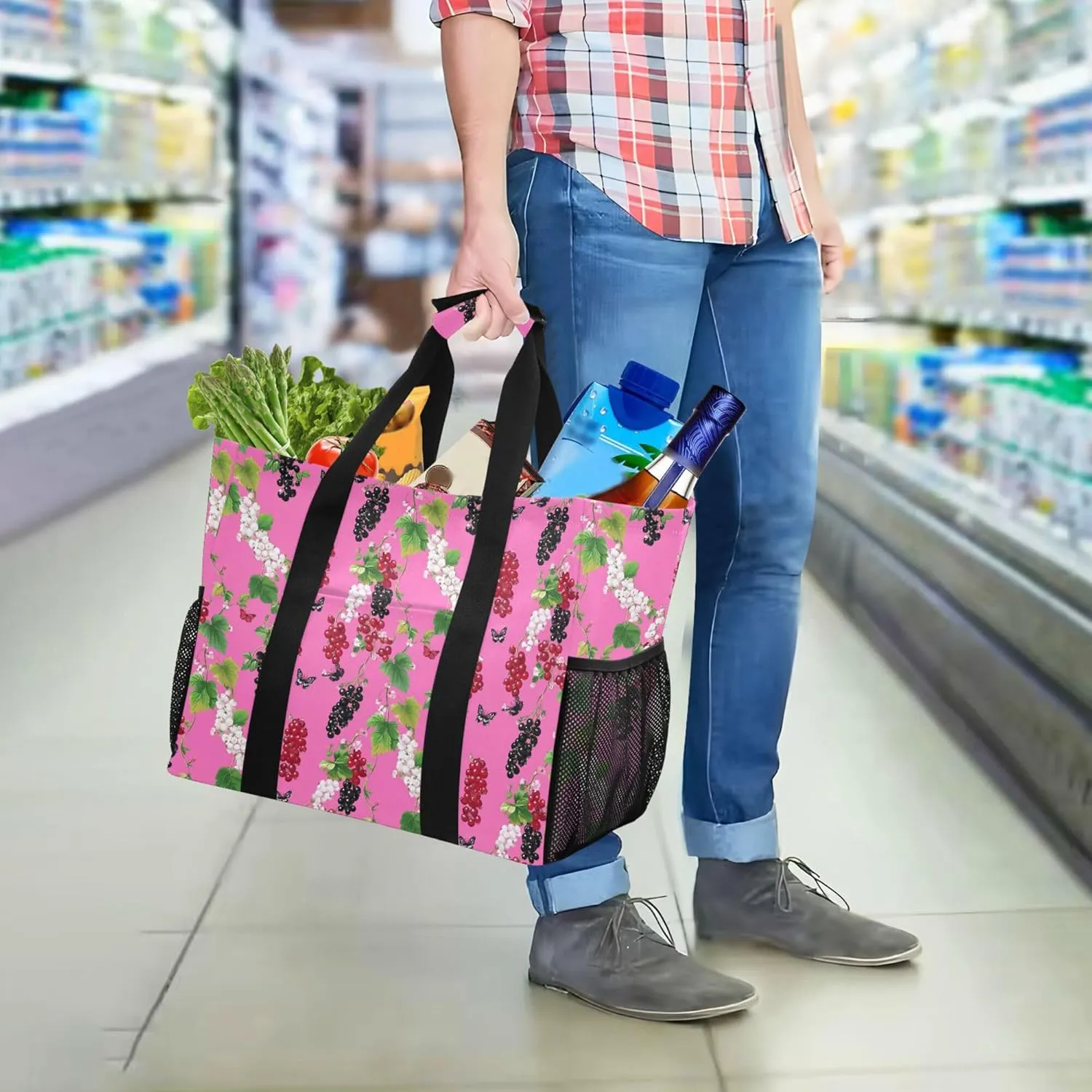 KLL Utility Storage Bags Canvas Collapsable Waterproof Laundry Carrying Bag