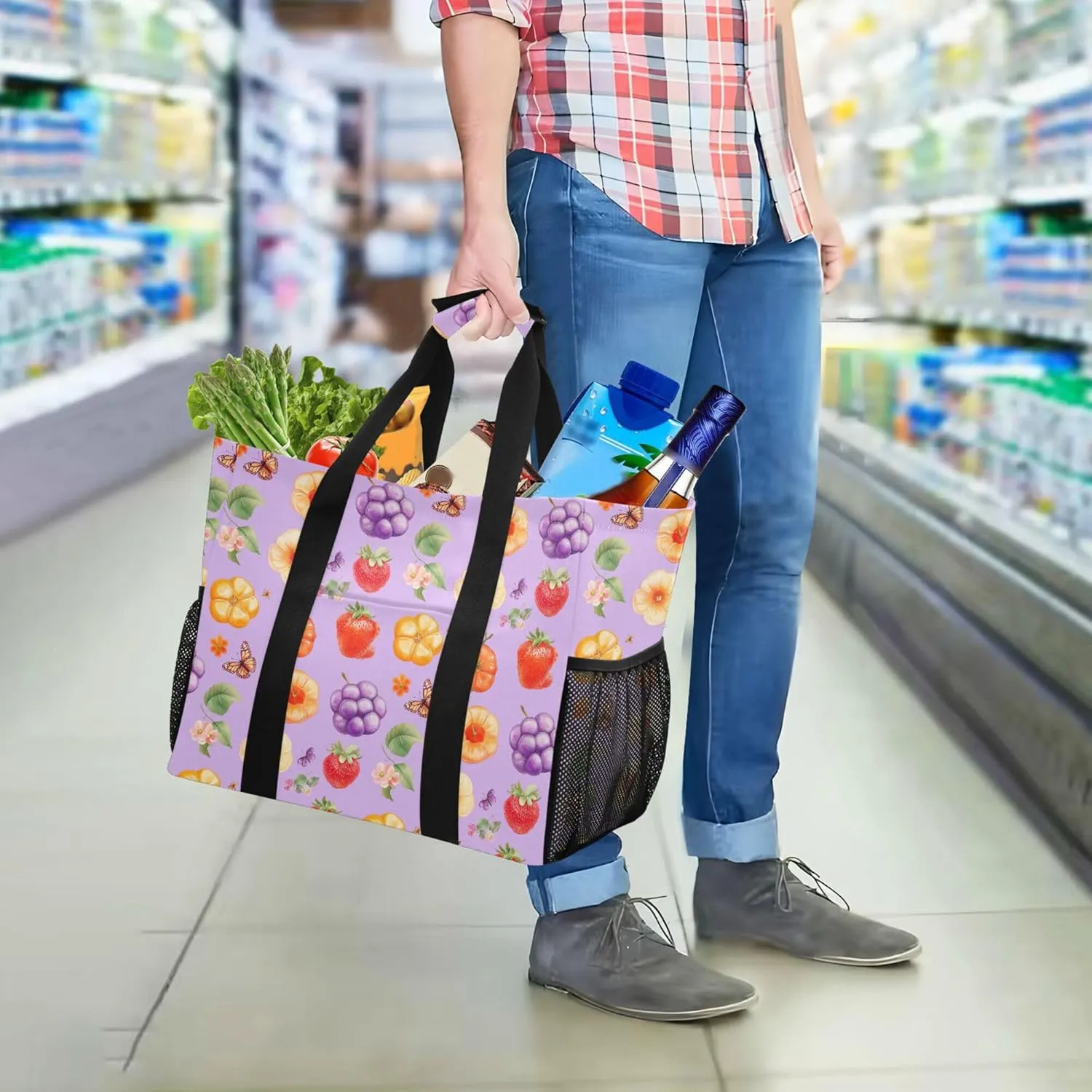 KLL Utility Storage Bags Canvas Collapsable Waterproof Laundry Carrying Bag