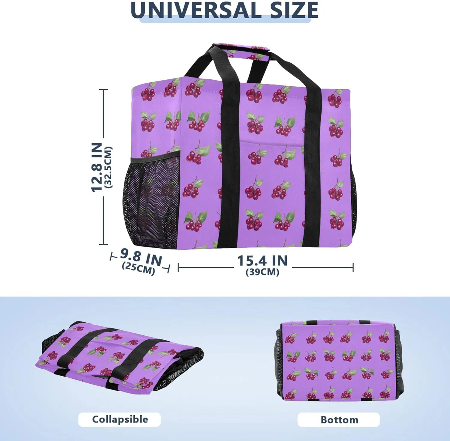 KLL Utility Tote Bags For Women Canvas Foldable With Pockets Carrying Bag