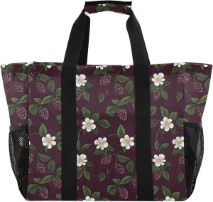 KLL Utility Tote Bags For Women Canvas Foldable With Pockets Carrying Bag