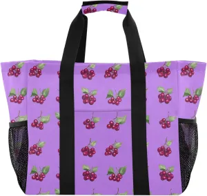 KLL Utility Tote Bags For Women Canvas Foldable With Pockets Carrying Bag
