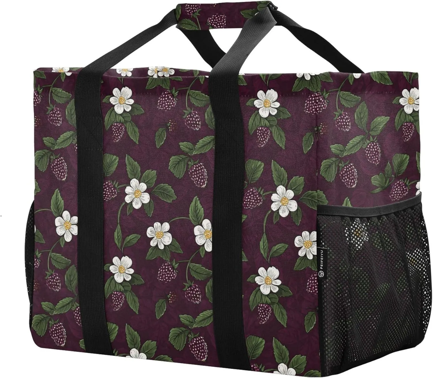 KLL Utility Tote Bags For Women Canvas Foldable With Pockets Carrying Bag
