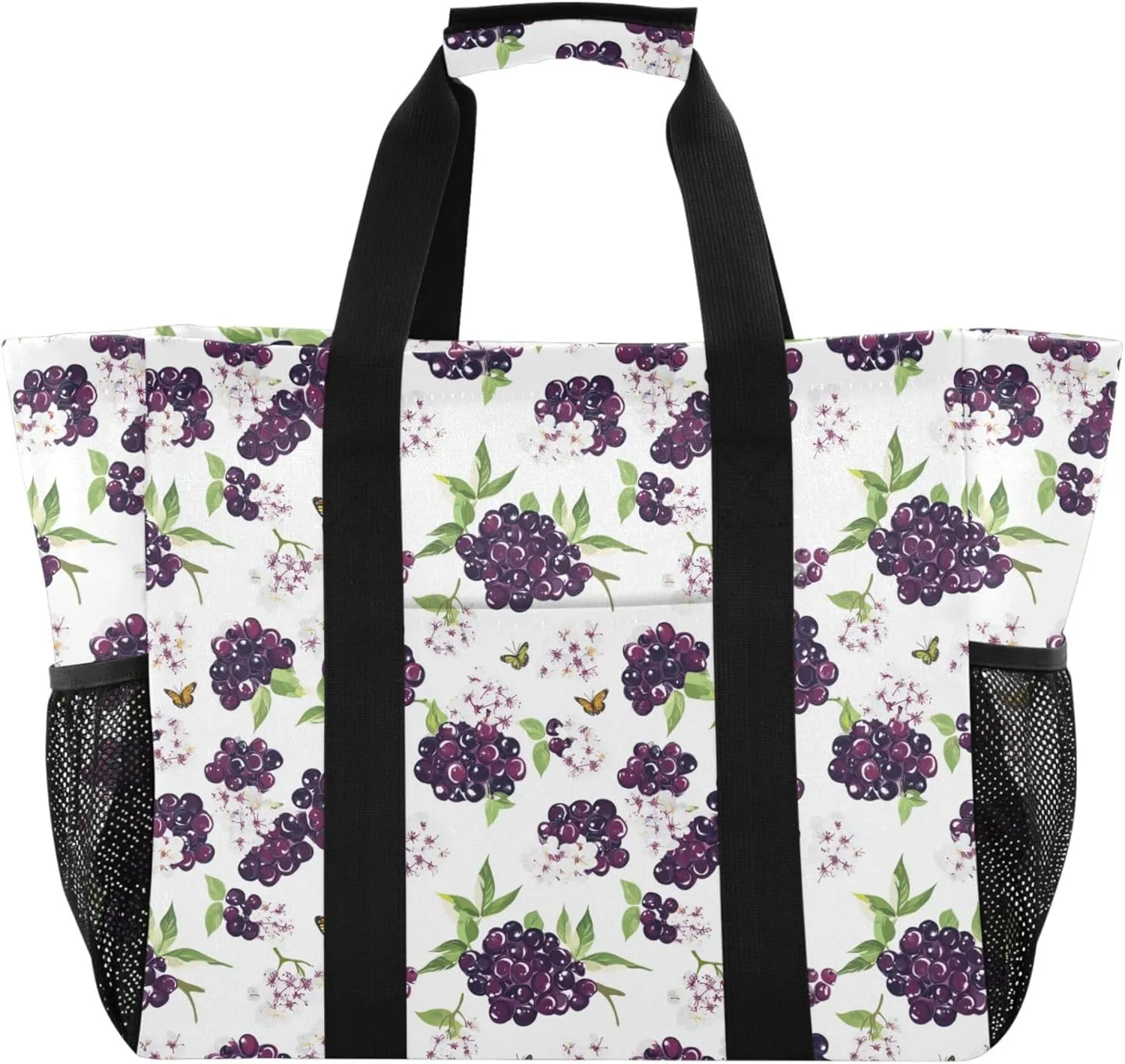 KLL Utility Tote Bags For Women with Handles Collapsable With Pockets Shopping Bags Reusable