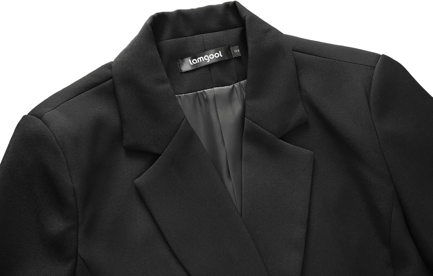 Lamgool Women's Suit 2 Piece Casual Outfits Cropped Blazer High Waisted Wide Leg Pants for Work
