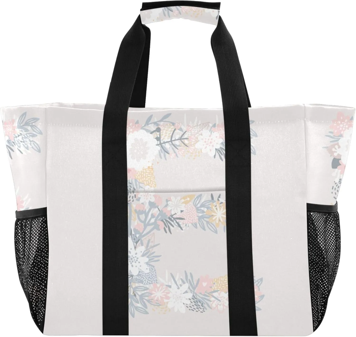 Large Utility Tote Bag For Women Foldable Large Beach Bag With Pockets with Handles Laundry Bag Travel