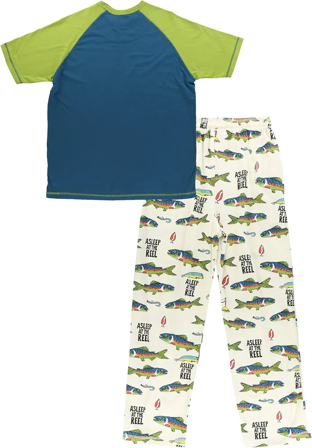 Lazy One Pajama Sets for Men, Short Sleeve Cotton Pajama Shirt and Pants with Funny Animal Prints, Comfy Pajamas for Men