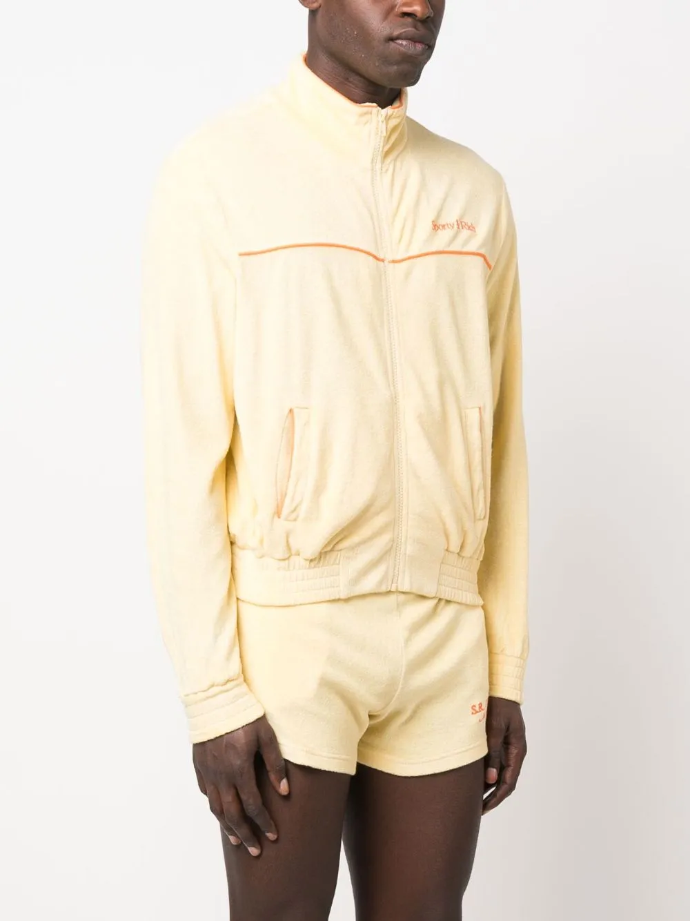 logo-embroidered zip-up sweatshirt