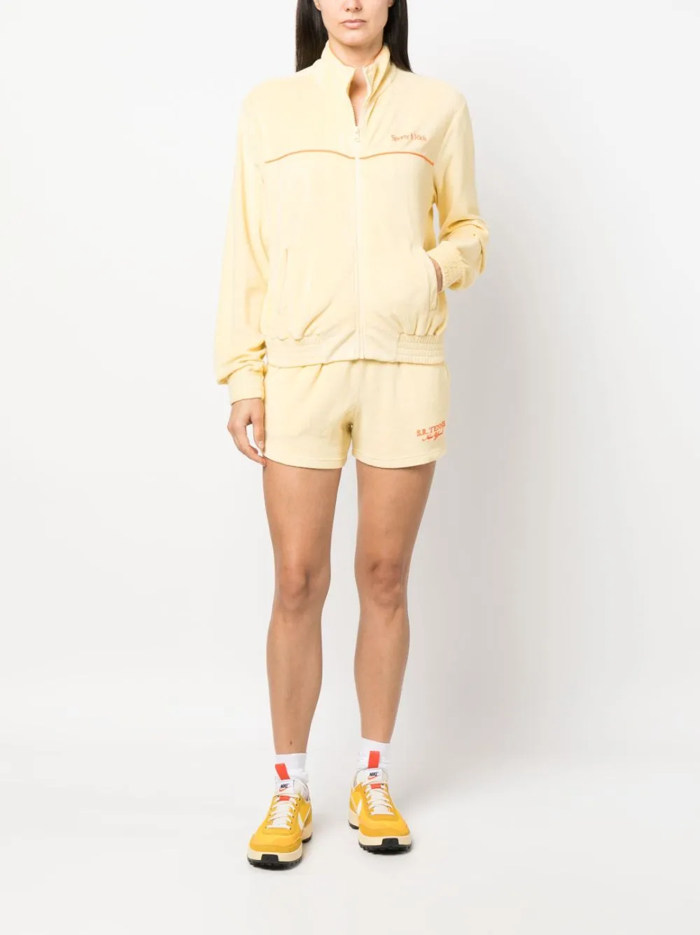 logo-embroidered zip-up sweatshirt