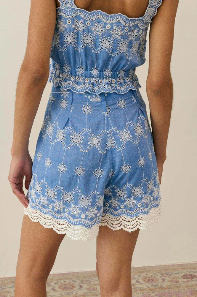 Louise Misha Valeria Stone Blue Shorts