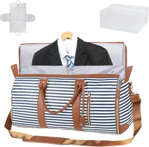 Luux Bags Travel Duffel Bag, Convertible Garment Duffle Bags for Travel, 2 in 1 Hanging Suitcase Suit Foldable Travel Duffel (F)
