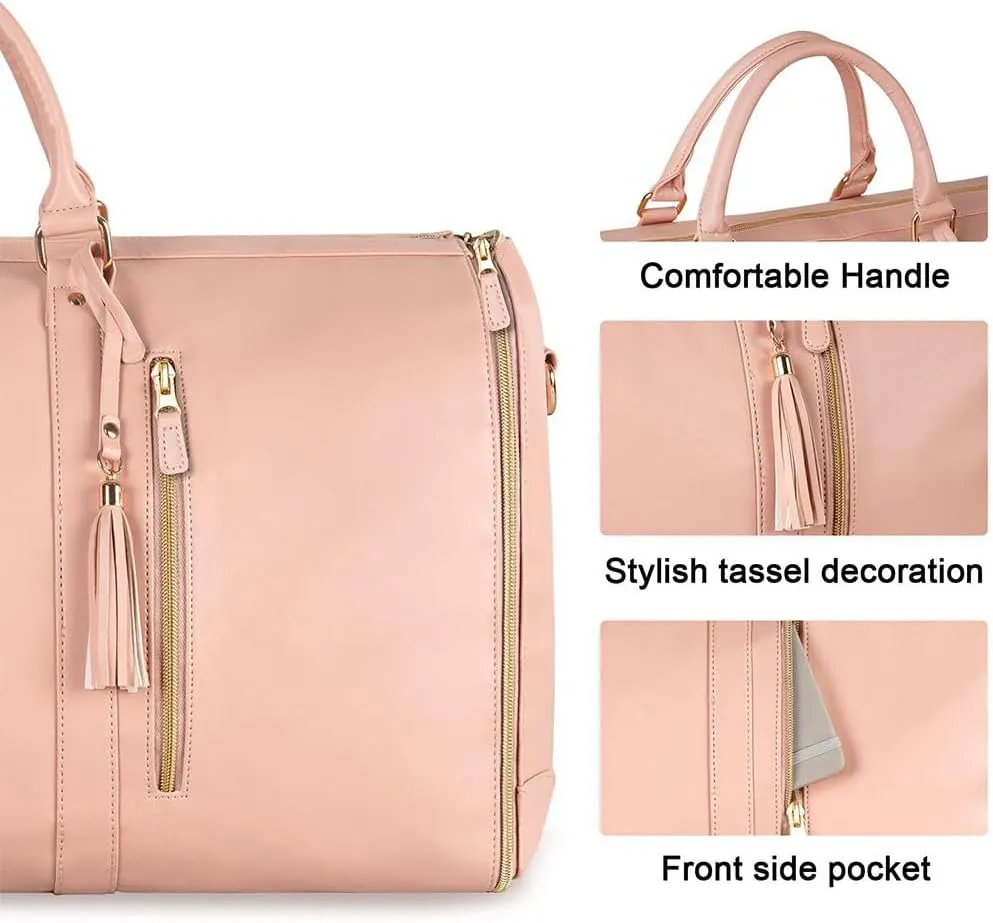 Luux Bags Travel Duffel Bag, Convertible Garment Duffle Bags for Travel, 2 in 1 Hanging Suitcase Suit Foldable Travel Duffel (H)