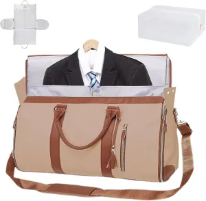 Luux Bags Travel Duffel Bag, Convertible Garment Duffle Bags for Travel, 2 in 1 Hanging Suitcase Suit Foldable Travel Duffel (H)