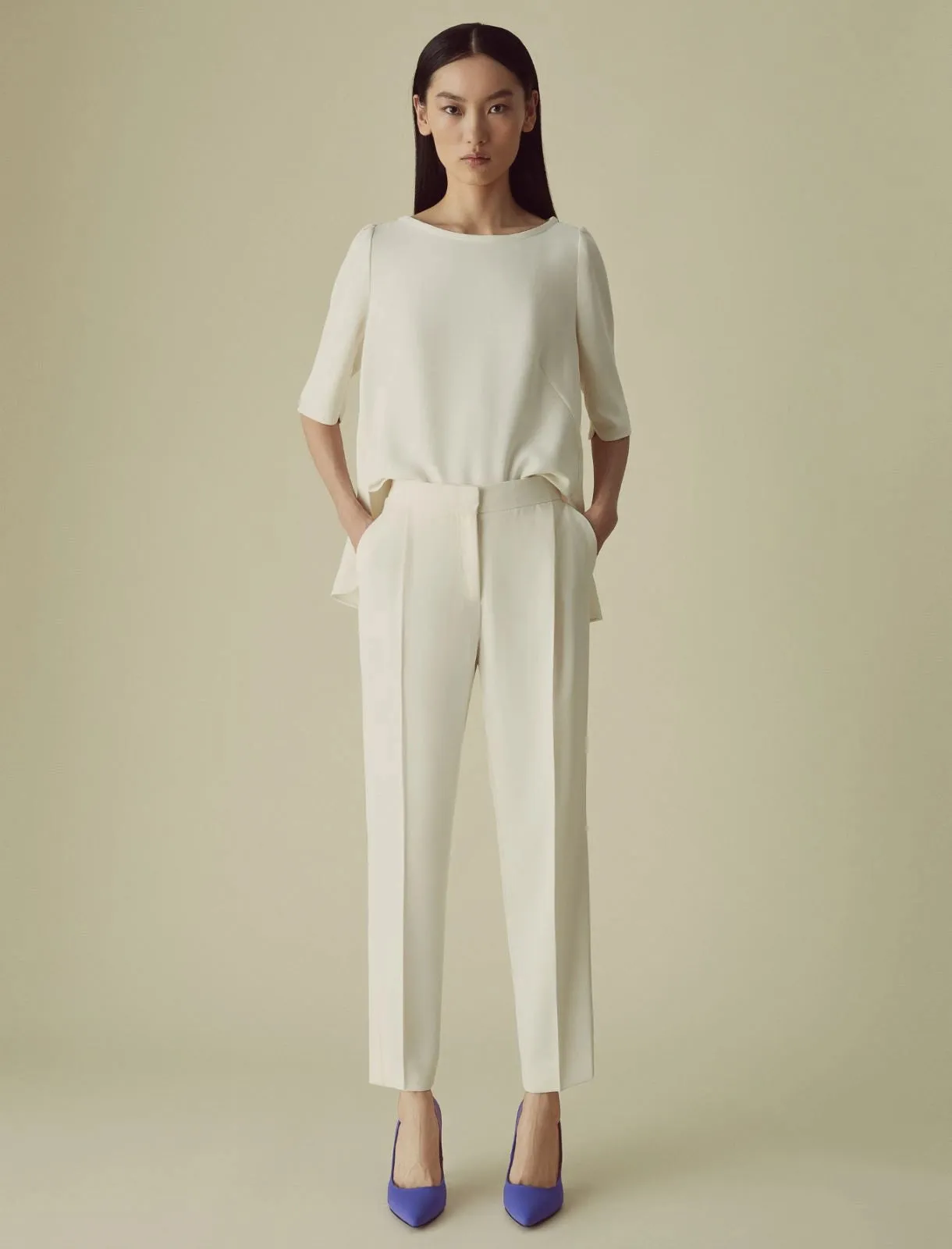 Marella Izabel Trousers in Cream