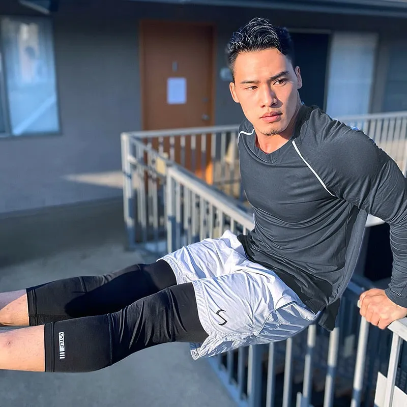 Men Long Sleeve Shirts Quick Dry Bodybuilding for Men Workout Gym Fitness Casual T Shirt Undershirts