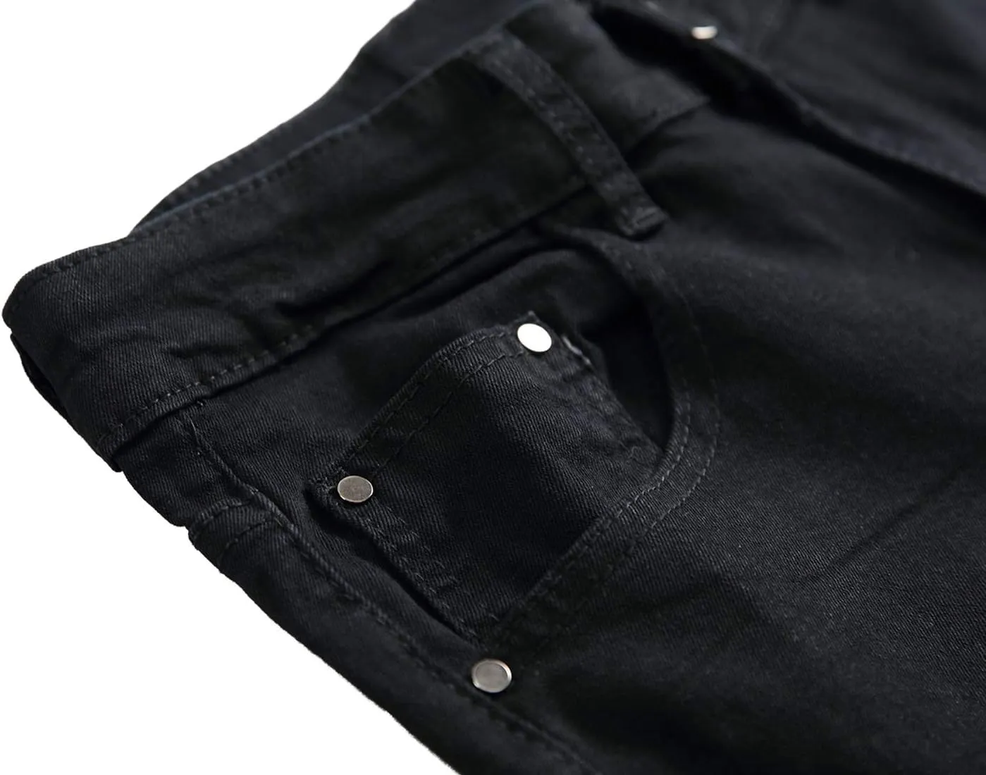 Men Ripped Jeans, Slim Fit Straight Leg, Denim Pants with Holes