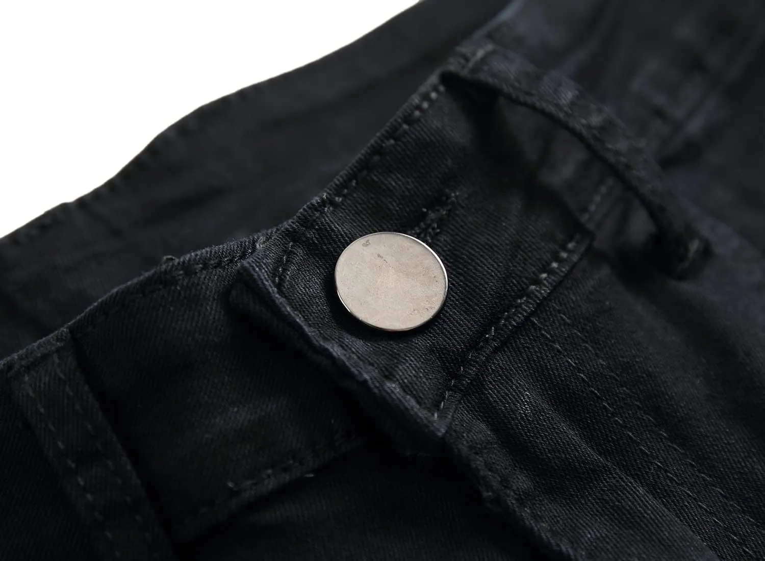 Men Ripped Jeans, Slim Fit Straight Leg, Denim Pants with Holes