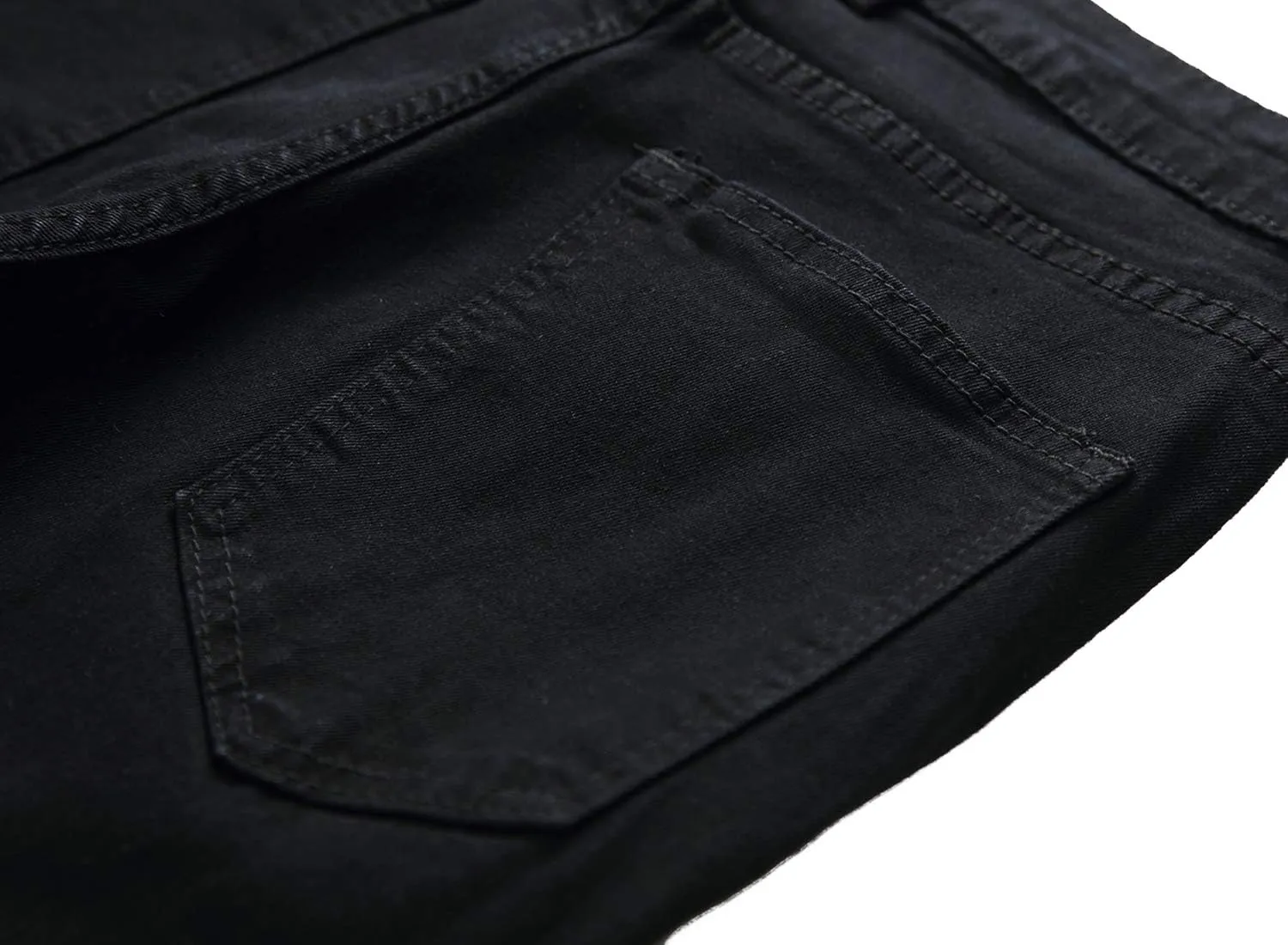 Men Ripped Jeans, Slim Fit Straight Leg, Denim Pants with Holes